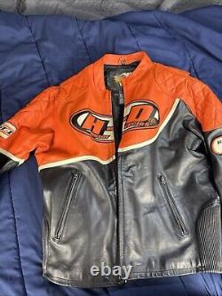 Harley-Davidson Men's SPEED Leather Jacket 98144-03VM Orange Racing Men's XL