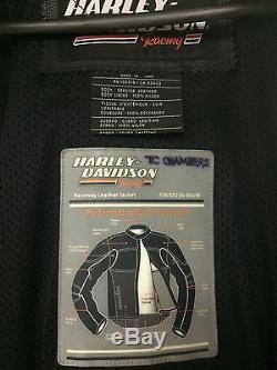 Harley Davidson Men's Screamin Eagle Leather Jacket. Large. Raceway RARE