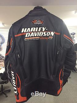 Harley Davidson Men's Screamin Eagle Leather Jacket. Large. Raceway RARE