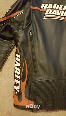 Harley Davidson Men's Screamin Eagle Leather Jacket XL Raceway 98226-06VM RARE