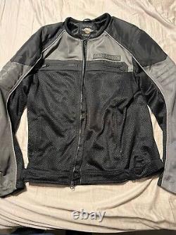 Harley Davidson Men's Trenton Riding Jacket Motorcycle Mesh Fabric Jacket Size L