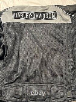 Harley Davidson Men's Trenton Riding Jacket Motorcycle Mesh Fabric Jacket Size L