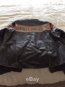 Harley Davidson Men's Victory Lane Classic B&S Black Leather Jacket XL