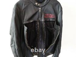 Harley-Davidson Men's WINDRIDER Black Leather Jacket 97004-06VM L Heavy with Liner