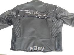 Harley Davidson Men's XL Black Leather Motorcycle Riding Jacket