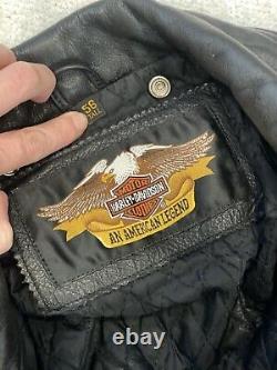 Harley Davidson Men's leather jacket 3XL. 56 TALL. Back support. XXXL