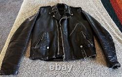 Harley Davidson Mens AMF Leather Motorcycle Biker Riding Jacket Coat Size 40 Vtg