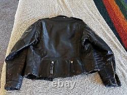 Harley Davidson Mens AMF Leather Motorcycle Biker Riding Jacket Coat Size 40 Vtg