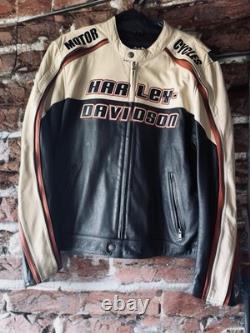 Harley Davidson Mens Camber Leather Motorcycle Jacket XL