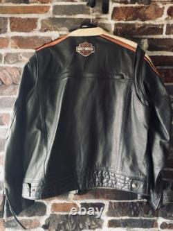 Harley Davidson Mens Camber Leather Motorcycle Jacket XL