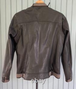 Harley Davidson Mens Leather Jacket Large Black Riding Motorcycle Vintage Style