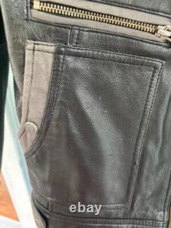 Harley Davidson Mens Leather Jacket Large Black Riding Motorcycle Vintage Style