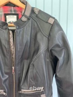 Harley Davidson Mens Leather Jacket Large Black Riding Motorcycle Vintage Style