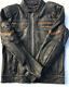 Harley Davidson Mens PLANK Leather Jacket Large Distressed 97046-15VM