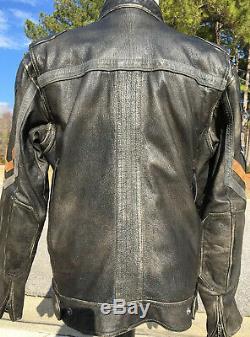 Harley Davidson Mens PLANK Leather Jacket Large Distressed 97046-15VM