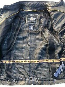 Harley Davidson Mens PLANK Leather Jacket Large Distressed 97046-15VM