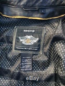 Harley Davidson Mens PLANK Leather Jacket Large Distressed 97046-15VM