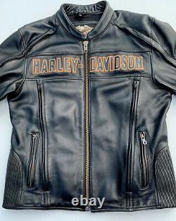 Harley Davidson Mens ROADWAY Leather Jacket Large 98015-10VM Black