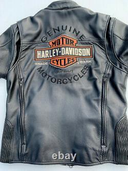 Harley Davidson Mens ROADWAY Leather Jacket Large 98015-10VM Black