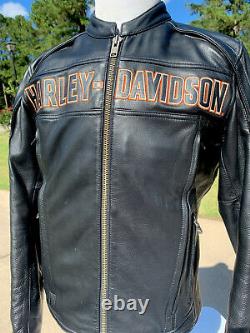 Harley Davidson Mens ROADWAY Leather Jacket Large 98015-10VM Black