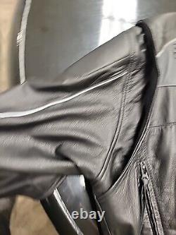 Harley Davidson Mens Reflective Black Leather Jacket XXL 97182 14VM 2XL