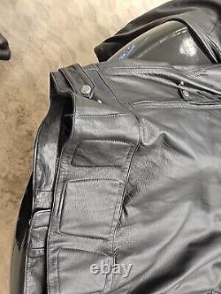 Harley Davidson Mens Reflective Black Leather Jacket XXL 97182 14VM 2XL