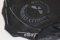 Harley Davidson Mens Reflective WillieG Skull Black Leather Jacket 98099-07VM XL