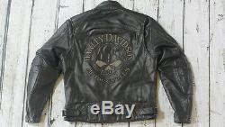 Harley Davidson Mens Reflective Willie G Black Skull Leather Jacket 98099-07VM L