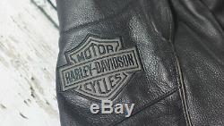 Harley Davidson Mens Reflective Willie G Black Skull Leather Jacket 98099-07VM L