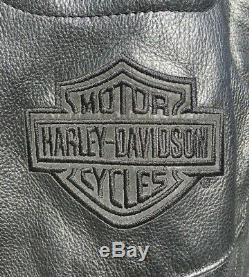 Harley Davidson Mens Reflective Willie G Skull Black Leather Jacket 4XL
