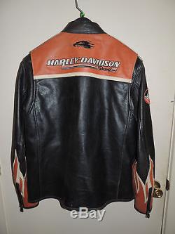 Harley Davidson Mens SCREAMIN EAGLE Leather Jacket VICTORY LAP 98280- 07VM L
