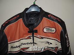 Harley Davidson Mens SCREAMIN EAGLE Leather Jacket VICTORY LAP 98280- 07VM L