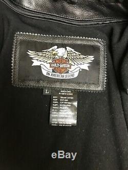 Harley Davidson Mens Willie G Reflective Skull Leather Jacket 98099-07VM Large