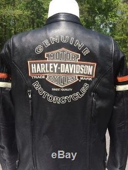 Harley Davidson Miss Enthusiast 3N1 Leather Jacket Women's 1W Black 98142-09VW