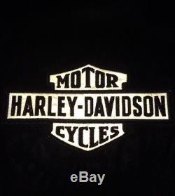 Harley Davidson Miss Enthusiast Black Reflective Leather Jacket Women's Medium