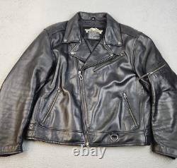 Harley Davidson Motorcycle BLAZING BONES Leather Jacket Flaming Skull Men's 2XL