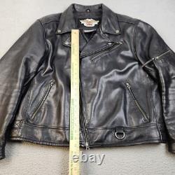 Harley Davidson Motorcycle BLAZING BONES Leather Jacket Flaming Skull Men's 2XL