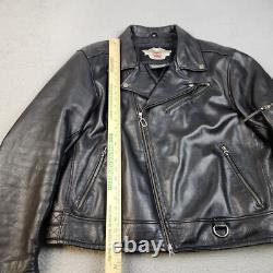 Harley Davidson Motorcycle BLAZING BONES Leather Jacket Flaming Skull Men's 2XL