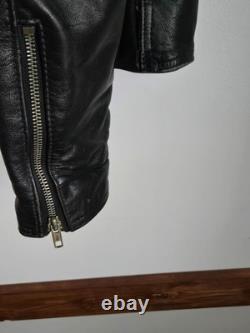 Harley Davidson Motorcycle Biker Black Leather Jacket Mens XXL Made USA
