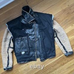 Harley Davidson Motorcycle Jacket Distressed Leather Vintage Small Sewn Eagle