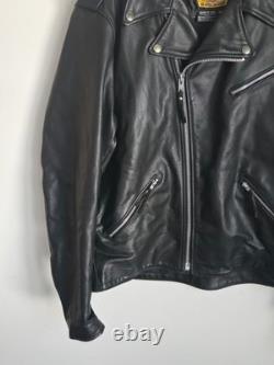 Harley Davidson Motorcycle Mens Black Leather Jacket XXL Made USA