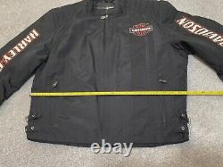 Harley Davidson Motorcycle Riding Jacket Men's Size L Nylon Black