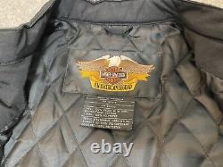 Harley Davidson Motorcycle Riding Jacket Men's Size L Nylon Black