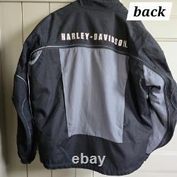 Harley Davidson Motorcycle Riding Jacket w Extra Layer That Unzips Size XL