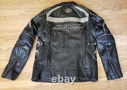 Harley Davidson Motorcycle Riding Medallion Reflective Waterproof Leather Jacket