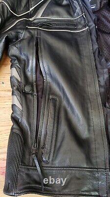 Harley Davidson Motorcycle Riding Medallion Reflective Waterproof Leather Jacket