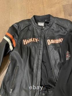 Harley Davidson Motorcycle W. Leather Jacket sz XL Inner jacket with pockets