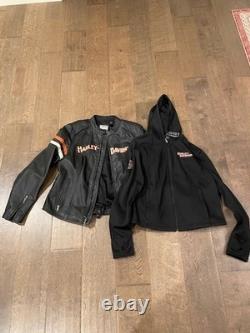 Harley Davidson Motorcycle W. Leather Jacket sz XL Inner jacket with pockets