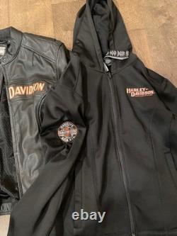 Harley Davidson Motorcycle W. Leather Jacket sz XL Inner jacket with pockets