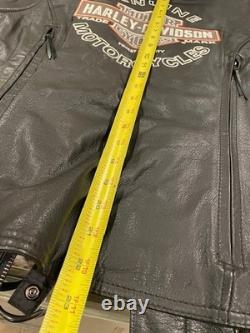 Harley Davidson Motorcycle W. Leather Jacket sz XL Inner jacket with pockets